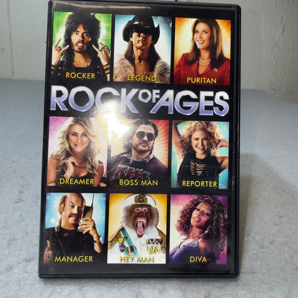 Rock‎ of Ages DVD 2012 Musical Comedy Tom Cruise Julianne Hough 80s Rock Movie
